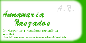 annamaria naszados business card