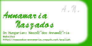 annamaria naszados business card